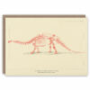 Brontosaurus skeleton dinosaur greeting card