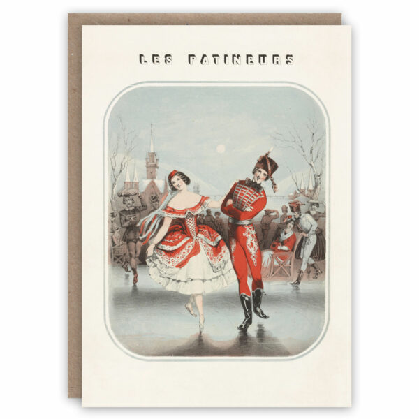 Ice skating Christmas card of Hungarian skaters