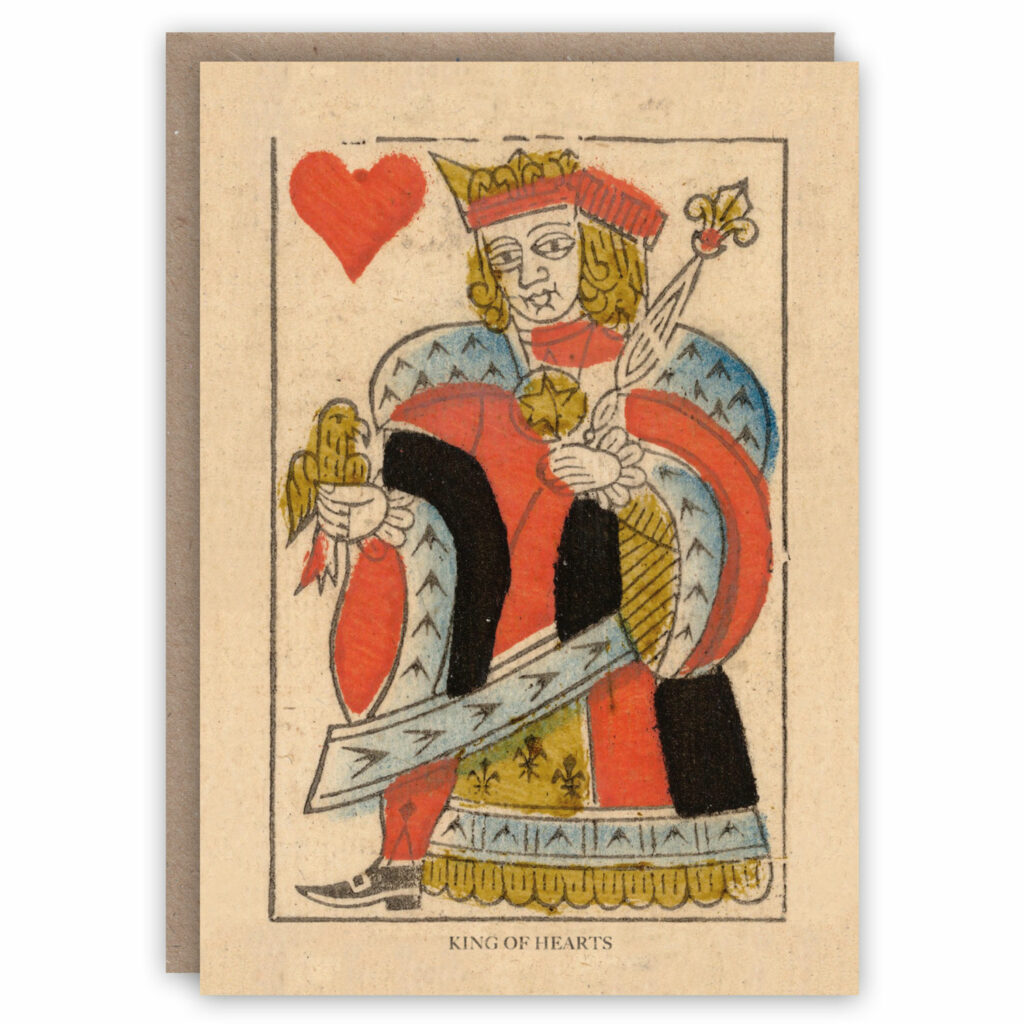 king of hearts playing card valentine greeting card