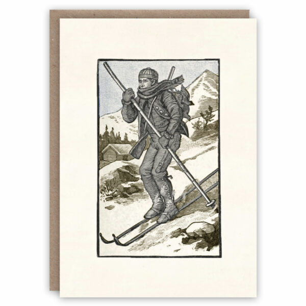 Skiing Christmas card