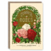 Greeting card illustrating summer roses