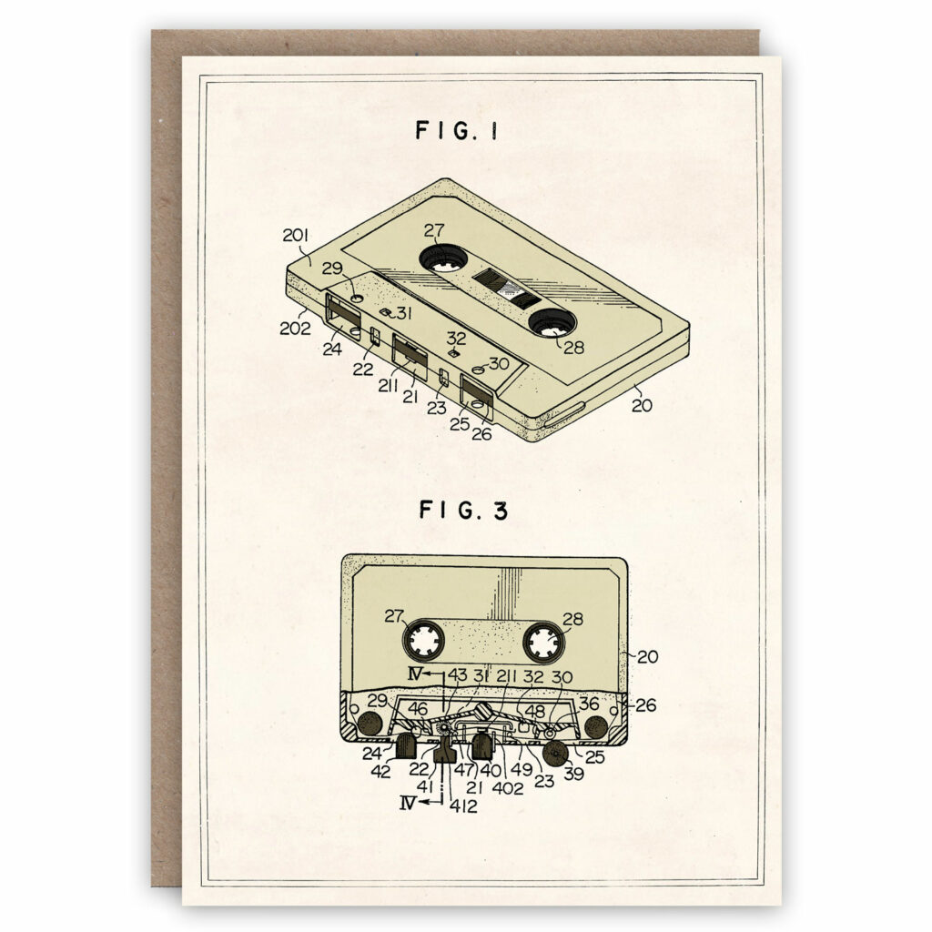 Cassette tape greeting card