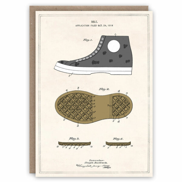 Converse boots greeting card