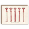 Greeting card illustrating Greek and Roman columns