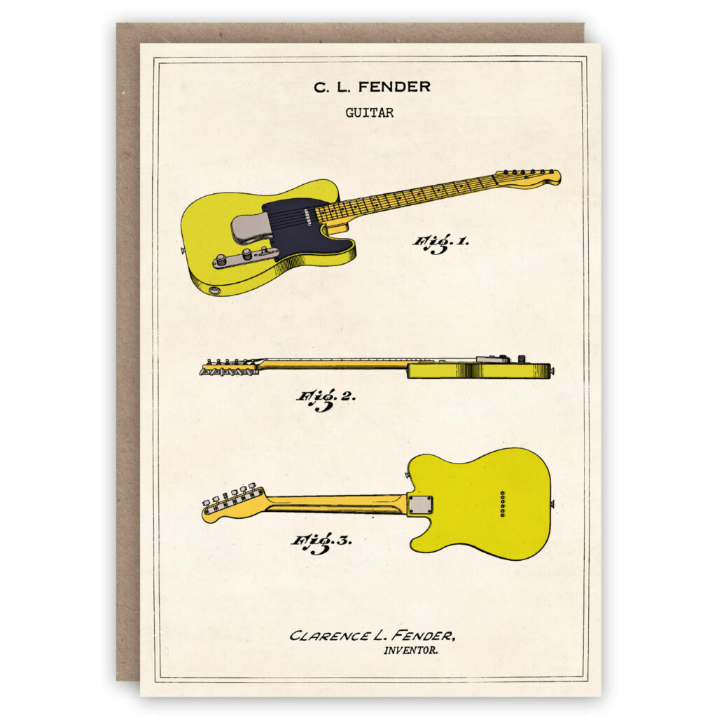 Guitar greeting card