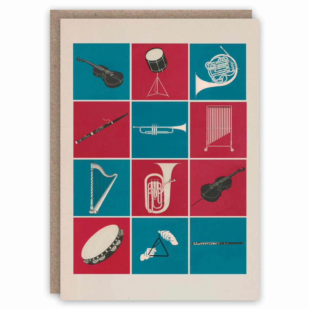 Music themed greeting card