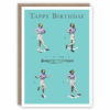 Tap dancing birthday card featuring Ginger Rogers