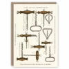 Types of corkscrew greeting card