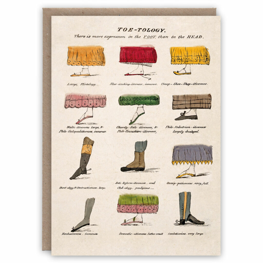 Types of feet greeting card