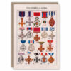 Types of medals greeting card