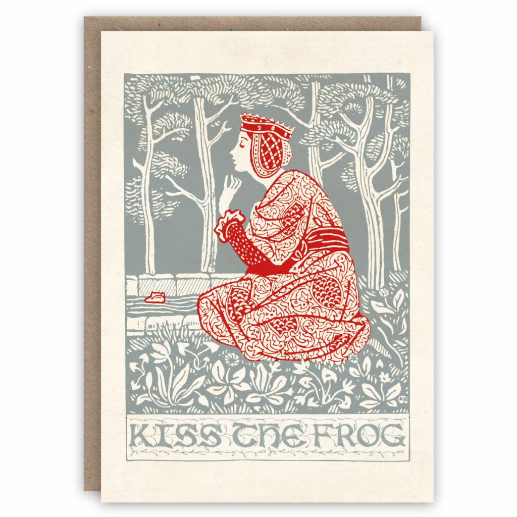 Vintage woodcut greeting card