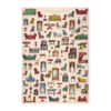 Wrapping paper with a collage of illustrated French furniture