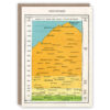 Infographic greeting card illustrating the highest roads in England and Wales in 1953