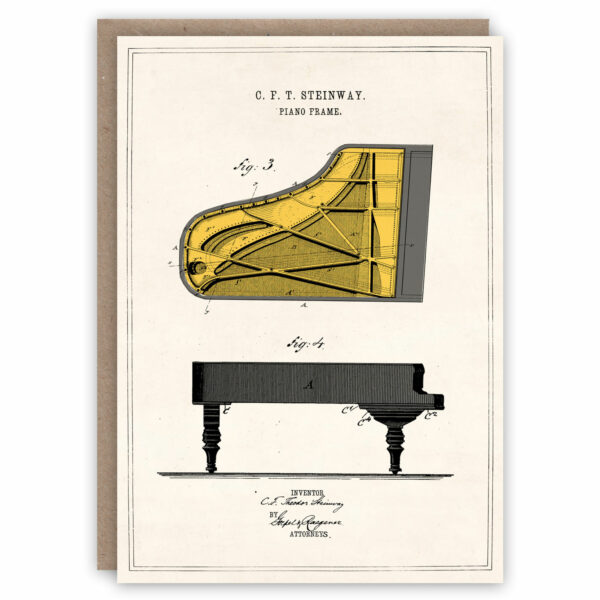 Steinway grand piano greeting card