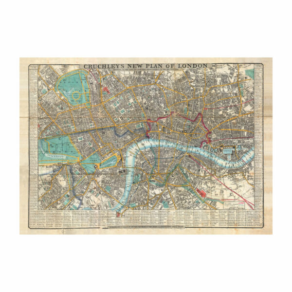 Vintage map and poster of London